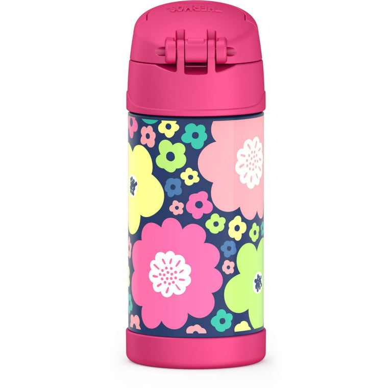  Baby thermos with straw 355 ml flowers - Stainless steel  vacuum insulated bottle - THERMOS - 24.03 € - outdoorové oblečení a  vybavení shop