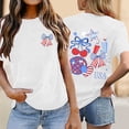 thumbnail image 2 of WERYOUNG Stars And Stripes Graphic T Shirt For Women Short Sleeve Crew Neck Patriotic Tee Fourth Of July USA Celebration T-Shirts Outdoor Activities Stylish Top M, 2 of 4