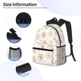 thumbnail image 3 of Defioc gold Snowflake print Pattern Laptop Backpack for Men and Women,Casual Backpack Dayback Sports Bookbag for Travel Running Hiking, 3 of 6