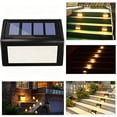 thumbnail image 6 of Solar Powered LED Step Light Outdoor Wall Mount Fixture for Deck Fence Staircase and Garden Pathway Automatic Dusk to Dawn Operation Sleek Oval Design for Exterior Home Improvement, 6 of 9