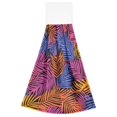 thumbnail image 7 of Haosy 2 Pack Kitchen Wash Cloths with Hanging Loops Absorbent Absorbent Quick Drying Hand Towels, Colorful Palm Leaf, 7 of 7