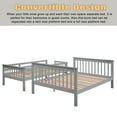 thumbnail image 3 of Bellemave Twin Over Full Bunk Bed with Stairs, Solid Wood Bunk Beds Frame with Storage Shelves, Detachable Stairway Bunk Beds for Teens Adult (Gray), 3 of 10