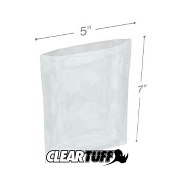 International Plastics PB30507 5 x 7 in. Clear Poly Bags, 0.003 Gauge - Case of 1000