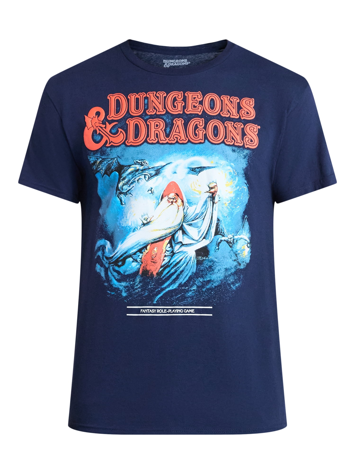 Dungeons and Dragons Men's and Big Men's Wizard Cover Graphic Tee, Sizes S-3XL