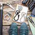 thumbnail image 4 of HONITANO 2Pcs Stainless Steel Climbing Carabiners with Bottle Lid Removers Multi-Functional Outdoor Key Holders, 4 of 8