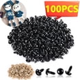 thumbnail image 1 of 100/50PCS 5-20mm Black Plastic Safety Eyes For Toys Amigurumi Diy Kit Crafts TeddyBear Toy Eye For Doll Decoration Accessories12mm50PCS He Qiyong unisex, 1 of 1