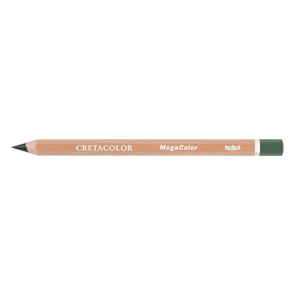 CRETACOLOR MegaColor Colored Pencil, 6.4mm, Olive Green Dark