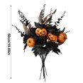 thumbnail image 2 of Halloween Pumpkin Bouquet with Spooky Accents, Artificial Floral Arrangement for Fall Home Decor, Rustic Autumn Table Centerpiece, Seasonal Decorations, 2 of 7