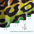 thumbnail image 6 of Colorful and Black Of Leopard Print Shower Curtain 36"x72" ,Bathroom Decorative Shower Curtains Set with 12 Hooks,Modern Waterproof Washable Shower Curtain, 6 of 6