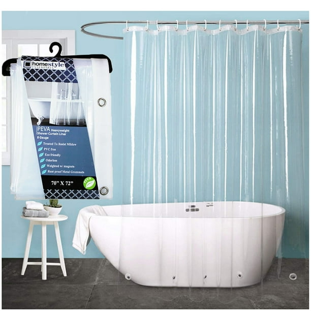 Clear Shower Curtain Liner 5G/8G Heavy Duty Waterproof with 70