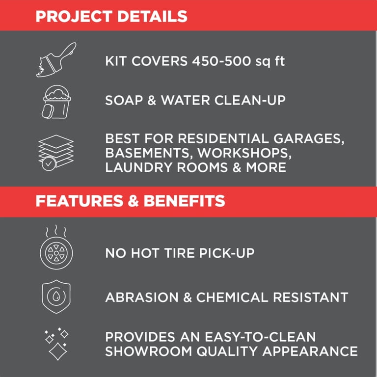 Rust-Oleum EpoxyShield Gray Garage Floor Coating Kit, 240oz photo 6