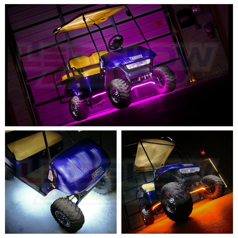 LEDGlow  Million Color Expandable 4-Seater Golf Cart Lights