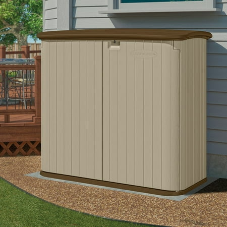 Horizontal Shed - Suncast 4 ft. 8 in. W x 2 ft. 8 in. D Plastic Horizontal Garbage Shed