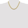 thumbnail image 2 of Diamond2Deal 10K Yellow Gold 5.4 mm Semi-Solid Rope Chain Necklace for Women 18", 2 of 7
