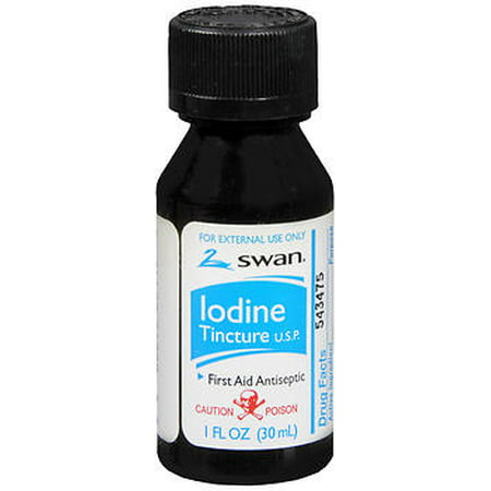 Swan Iodine Tincture First Aid Antiseptic - 1 oz (Best Form Of Iodine)