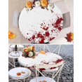 thumbnail image 3 of Halloween Round Fitted Tablecloth with Elastic Blood Hand Tablecloths Horror Scary Bloody Table Cover for Kitchen Dinner Holiday Party Picnic Halloween Decor Fits Tables up to 36"- 44" Diameter, 3 of 6