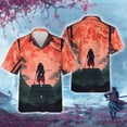 thumbnail image 5 of Camisa de diseño vintage genial con estampado 3D de samurái, blusa de gran tamaño a la moda para hombres y mujeres, camisa de solapa para hombres, ropa de playa, 5 of 5