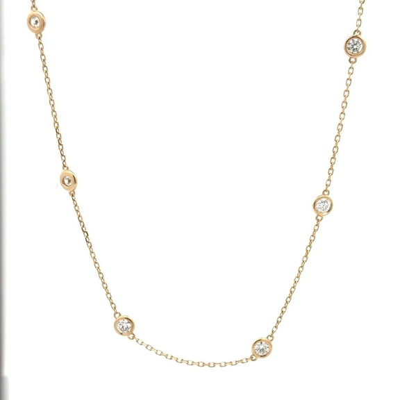 14K Yellow Gold Lab-Grown Diamond Necklace, 1.10ct. t.w., 18"