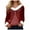 Watermelon Red, variant on Gubotare Women's Long Sleeve V-Neck Sweatshirt for Christmas Long Pullover Sweaters for Women (Red,XXL)