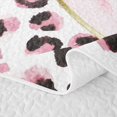 thumbnail image 5 of Erosebridal Leopard Bow Print Twin Quilt Set for Girls, Cheetah Animal Spots Girly Twin Coverlet Set, 2-Piece 1 Bedspread and 1 Pillowcase, 5 of 7