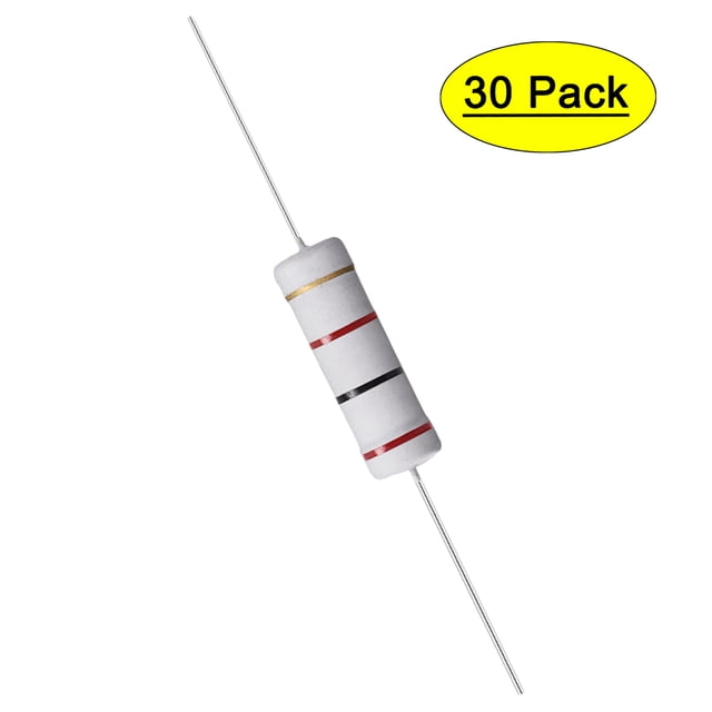 Unique Bargains 30 Pcs 5W Metal Oxide Film Resistor Axial Lead 2K Ohm ±5% Tolerance