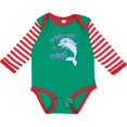thumbnail image 3 of Inktastic Dolphin-itely the Cutest Boys or Girls Long Sleeve Baby Bodysuit, 3 of 5