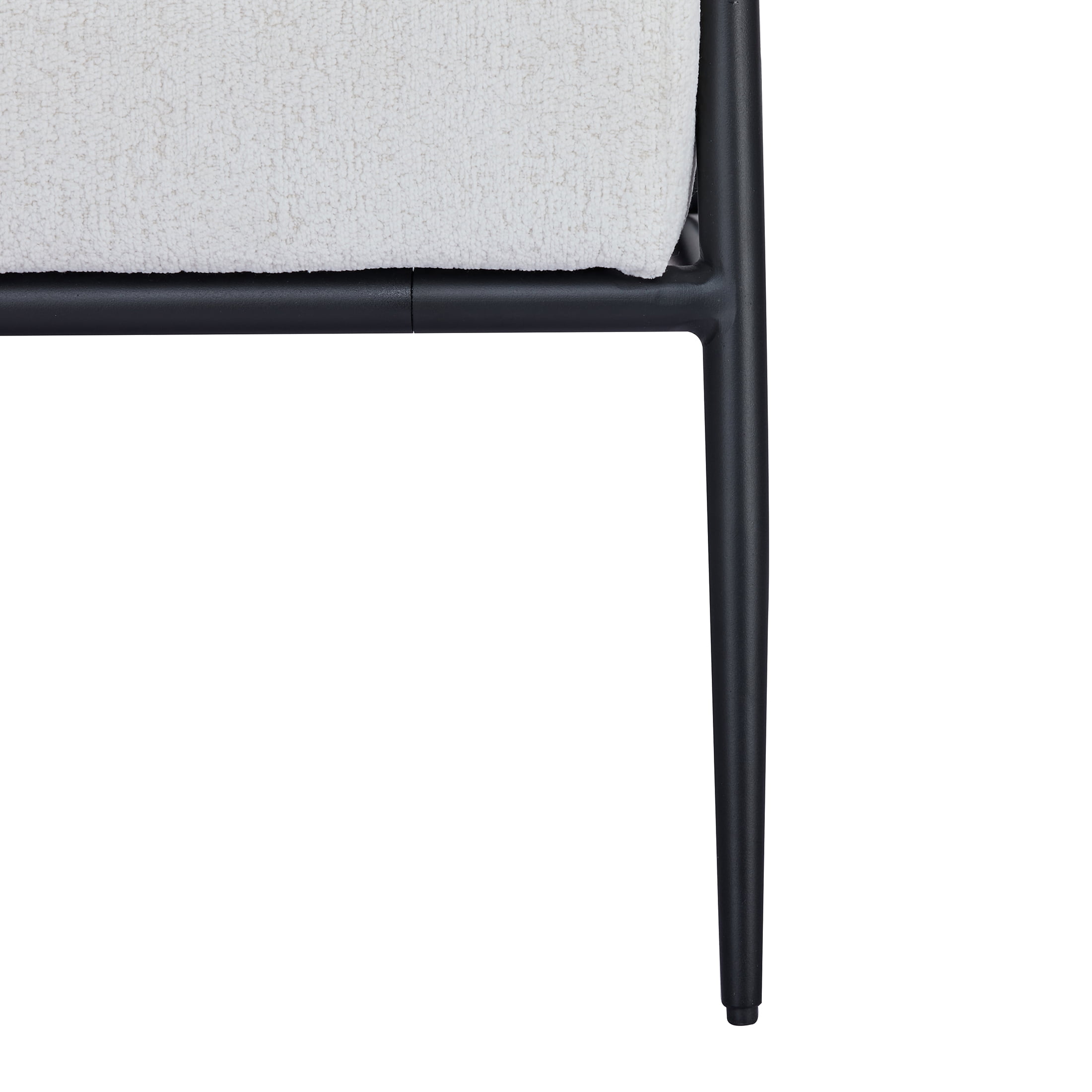 A&D Home Parker Polyester Sherpa Accent Chair, Ivory
