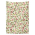 thumbnail image 3 of Ambesonne Floral Tablecloth Rectangular Table Cover, Curving Flower Pattern Art, 60"x84", Pale Green and Pink, 3 of 4