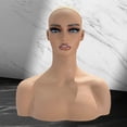 thumbnail image 1 of Cabeza de maniquí femenina realista, busto de cabeza de maniquí, soporte de exhibición de peluca con maquillaje para Accesorios de belleza, pendientes, 1 of 7