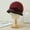 Wine red, variant on 1 Piece Women's Winter Warm Felt Hat with Flower Decoration and Neckline - Suitable for Cold Weather, Hand Wash or Dry Clean