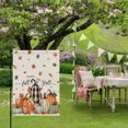 thumbnail image 6 of Happy Fall Yall Garden Flag 12 x 18 Inches, Rustic Linen Orange Plaid Pumpkins Leaf Floral Weather Proof Outdoor Patio Flags Double Sided Small Garden Decoration for Yard Outside Home, 6 of 9