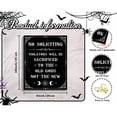 thumbnail image 4 of No Soliciting Sign - "Violators Will Be Sacrificed To The Old Gods" Wooden Door Sign, Funny Black Gothic Decor Halloween Decoration Outdoor Decor, 8x10 inch, 4 of 5