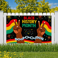 thumbnail image 5 of Colorful Black History Month Themed Banner with Raised Fist and Cuffed Hands Elements Background Backdrop for Celebrations Events Party Decorations Community Gatherings Educational Programs, 5 of 7