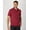 Cardinal Red, variant on Moves Men's Short Sleeve Performance Polo Black 2XL