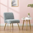 thumbnail image 2 of Porthos Home Gemma Dining Chairs, Plush Fabric, Gold Legs, Thick Seat, 2 of 6