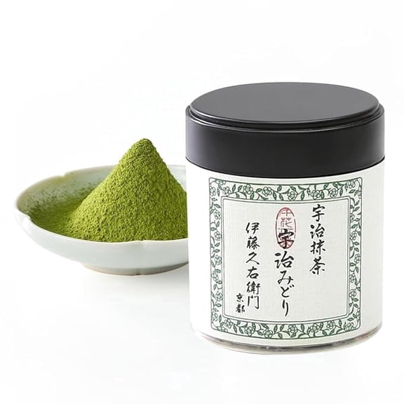 ITOHKYUEMON Uji Matcha Powder, Ceremonial Grade Matcha Tea Powder for Lattes, Vegan – First-Harvest Kyoto Uji, Japan (20g/0.7oz) – Ujimidori 20 (Grade 1)