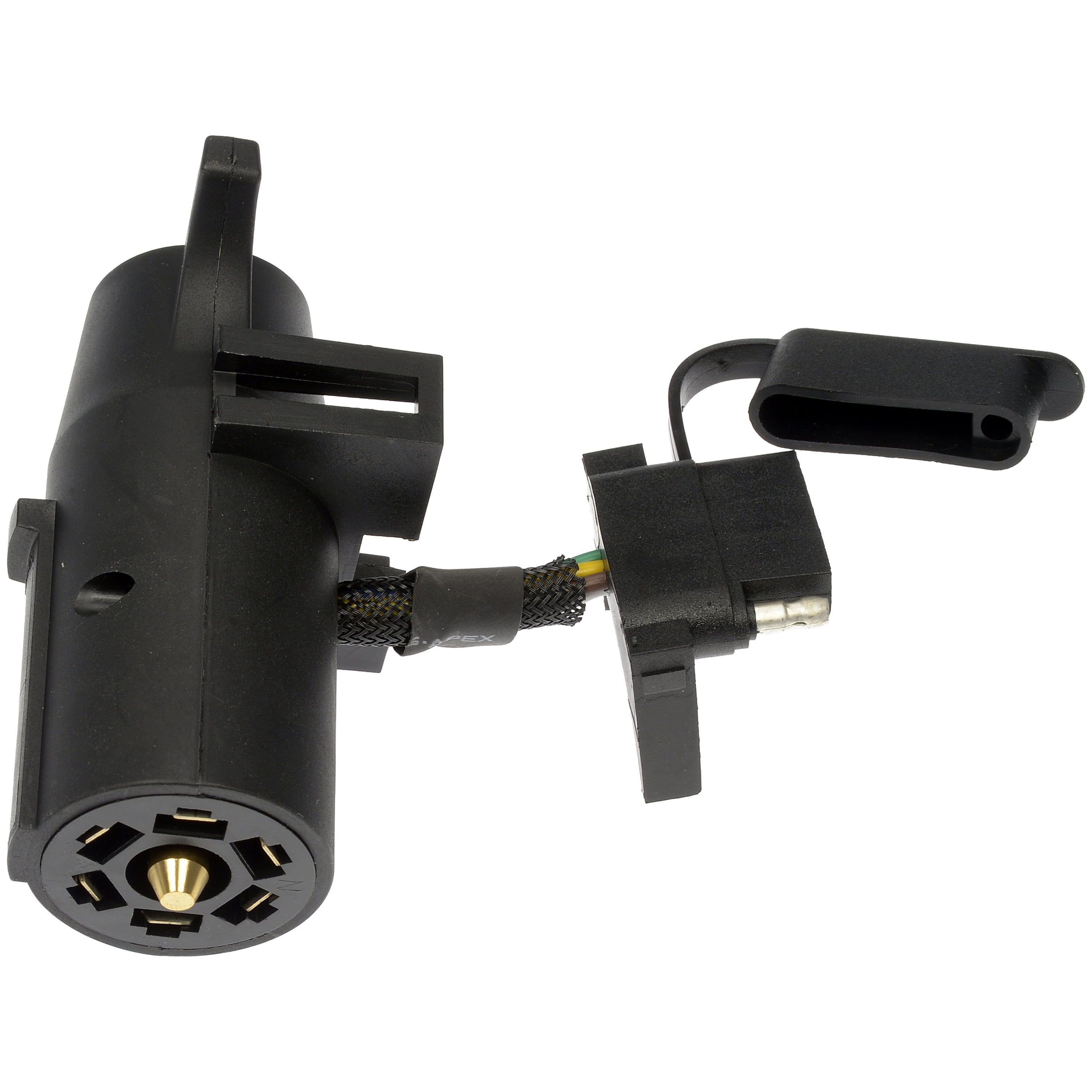 Dorman 48166 7-Blade Vehicle Side To 6-Way Round And 4-Flat Trailer Side Adapter-CP Brake