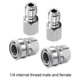 thumbnail image 3 of Stainless Steel 3/8Or1/4 Pressure Washer Quick Connect Fitting Set (Silver) 1/4 Inner Thread, 3 of 6