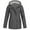 Gray, variant on Women's Plus Size Solid Rain Jacket Outdoor Hooded Windproof,Size S-5X