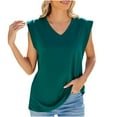 thumbnail image 1 of Timegard Womens Tank Tops Summer Casual V Neck Cap Sleeve Loose Comfy Sleeveless Tops Basic Tee Shirts, 1 of 5