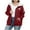 Red, variant on Busydd Plus Size Winter Coats for Women Oversized Fashion Love Heart Print Womens Fleece Jacket Casual Comfy Warm Long Sleeve Zip Up Hoodies with Pockets L