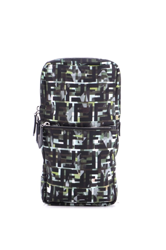Pre-Owned Front Pocket Sling Bag Camouflage Zucca Nylon Small By Rebag