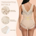 thumbnail image 6 of VASLANDA Womens Open Bust Shapewear Bodysuit Tummy Control Shaping Bodysuit Full Body Shaper Slimmer Briefer, 6 of 7