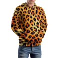 thumbnail image 5 of Print Animal Cheetah Print Men's Women Vintage 3D Hooded Sweatshirt - All-Season Loose Fit Streetwear, 5 of 6