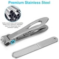 thumbnail image 3 of Thick Toenail Clipper – Wide Jaw Opening Oversized Stainless Steel Toenail Cutter With Nail File For Thick Nail, Extra Large Fingernail Toenail Trimmer For Men&Women, 3 of 6