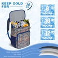 thumbnail image 6 of Travel Cooler Bag - Pioneer Flower Camping Beer Cooler Backpack with Bottle Opener- Waterproof Insulated Picnic Backpacks - Cooler Bag for Beach, 6 of 6