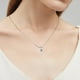 thumbnail image 2 of Collar de para mujer, colgante de diamante creado en laboratorio, chapado en oro blanco de 18 quilates, collar de plata de ley 925 de corte redondo, 2 of 3