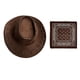 thumbnail image 5 of Sombrero de vaquero con bandana, accesorios de cosplay, sombrero de ala grande, sombreros para el sol, Halloween Marrón oscuro, 5 of 9