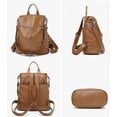 thumbnail image 2 of Genuine Leather Backpack Handbag for Women, Shoulder Bag with Top Handle & 2 Detachable Straps, Super Soft Real Leather., 2 of 7
