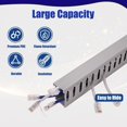thumbnail image 2 of shiyou-78In Large Cable Raceway On Wall - Grey PVC Cord Hider Wire Management Under Desk - Open Slot Wall Mounted Cord Organizer with Wire Covers - Cable Cover Channel for TV Network, 5×15.7"×W1.18×H, 2 of 4